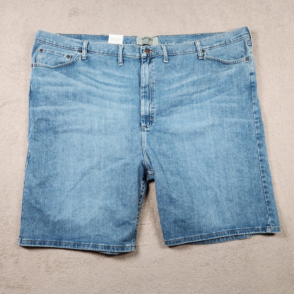 Wrangler Authentics Denim Shorts Mens size 54 Blue Jeans Medium Wash Stretch
